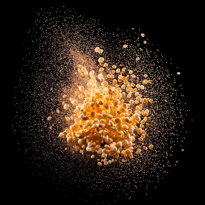 Crispy puffed quinoa